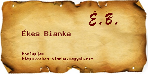 Ékes Bianka névjegykártya